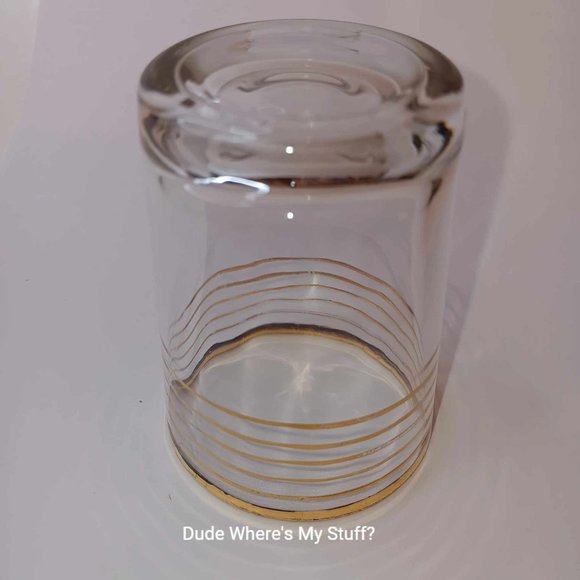 GOLD RIM 4-OUNCE SHOT GLASS - MEASURES 3" x 2" - PARTY TIME - YES 4 OUNCES!!! - Picture 3 of 4